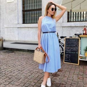 MIDI plaid dress L size 10 with pearl button